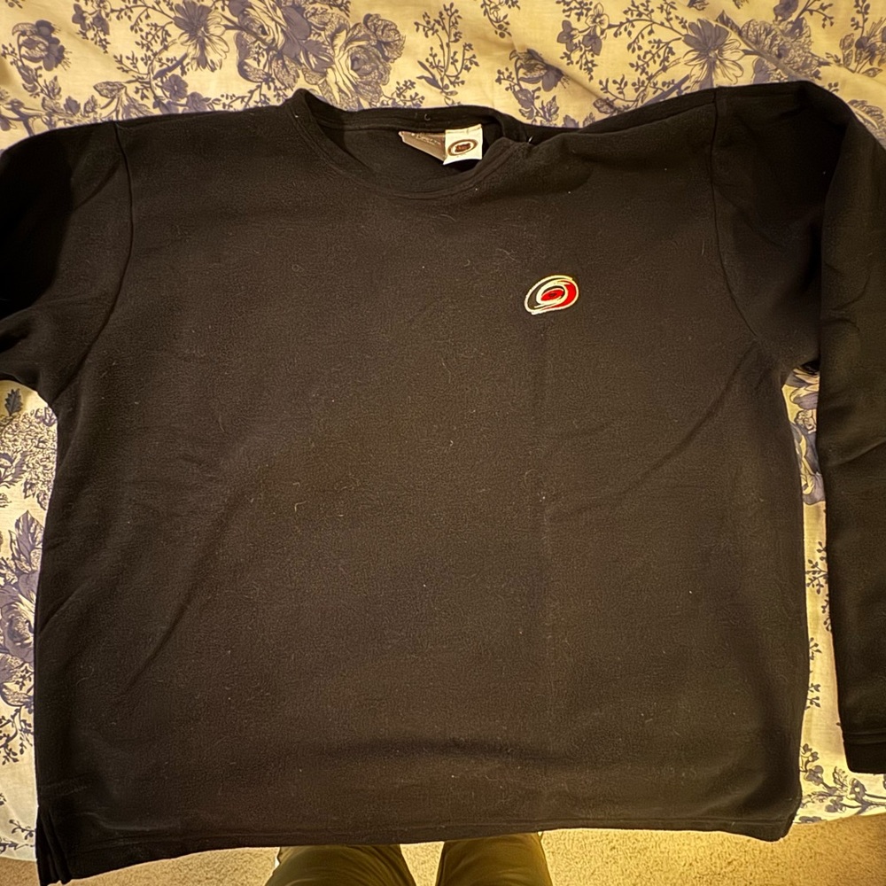 Carolina Hurricanes Black Crewneck Sweatshirt with Logo